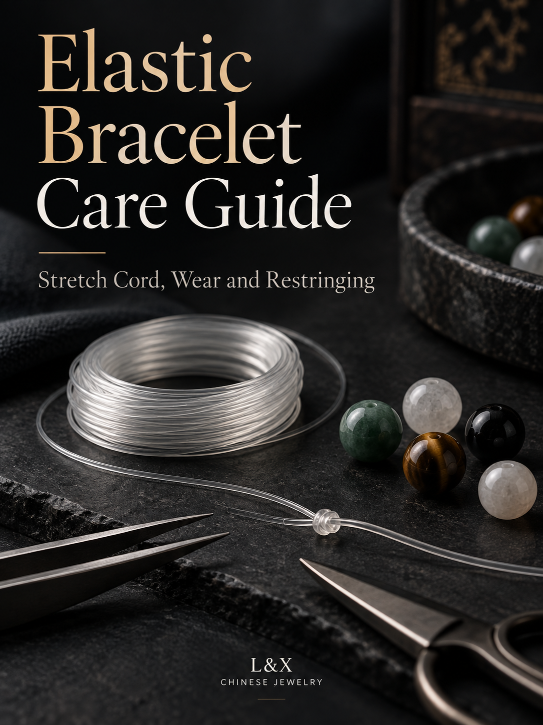 Elastic bracelet care guide – stretch cord wear and restringing – L&X Jewelry Journal