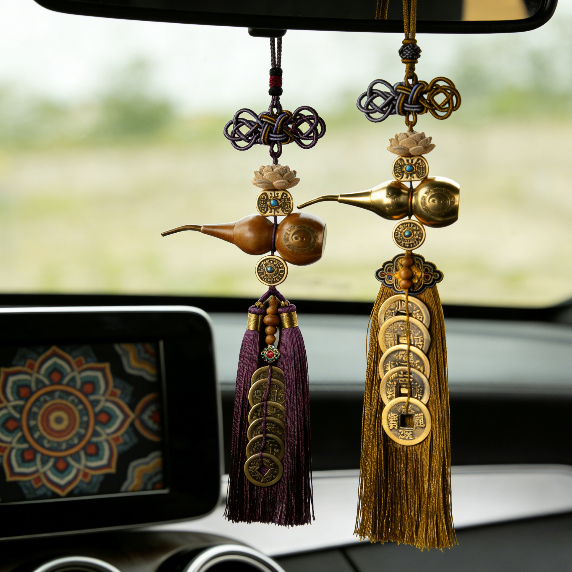 Chinese Taoist Pendant-Gourd/Copper Coin