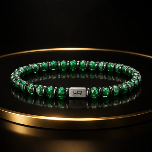 L&X Green Liuli Hematite Bracelet for Men & Women