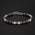 L&X Saturn Tiger’s Eye & Stainless Steel Bracelet