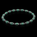 L&X African Turquoise & Hematite Bracelet for Men Women