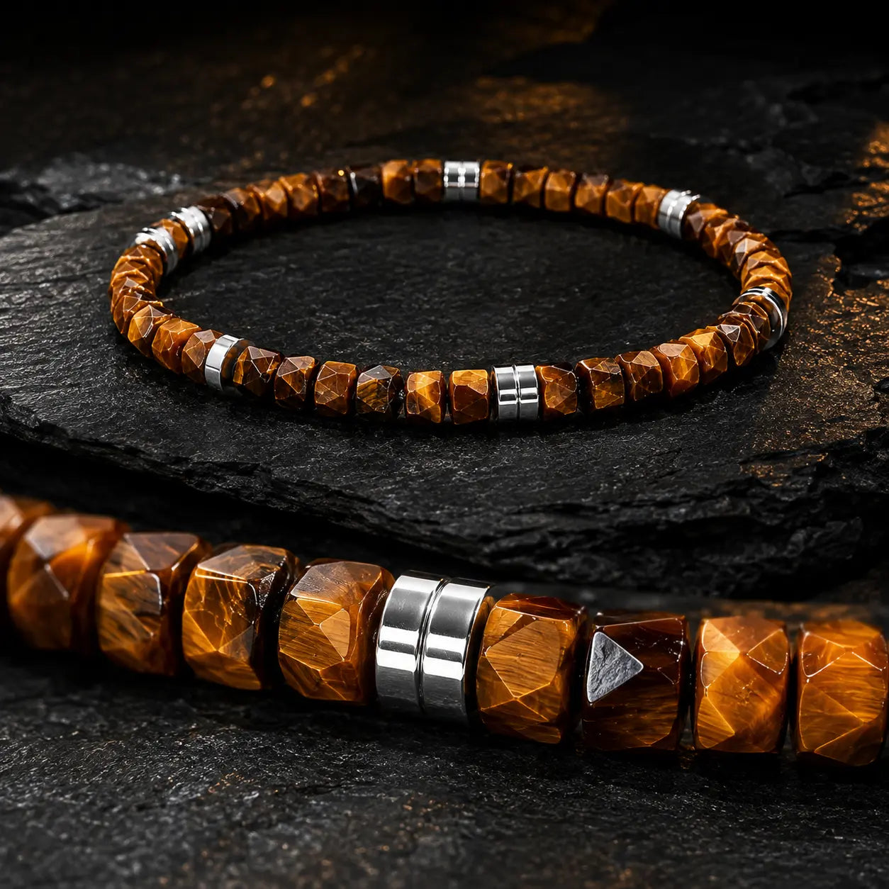 Handcrafted Natural Tiger Eye Bracelet – 5mm Faceted Beads