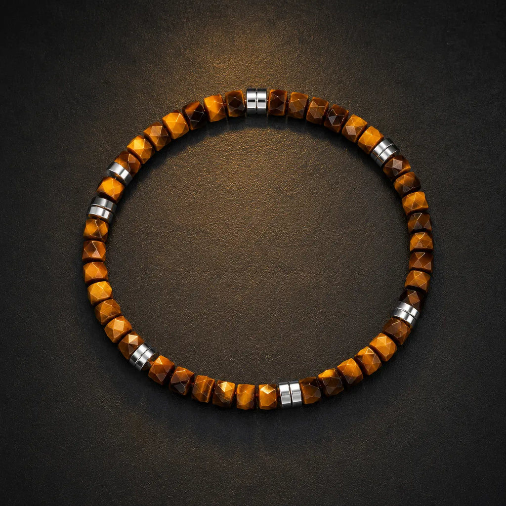 Handcrafted Natural Tiger Eye Bracelet – 5mm Faceted Beads