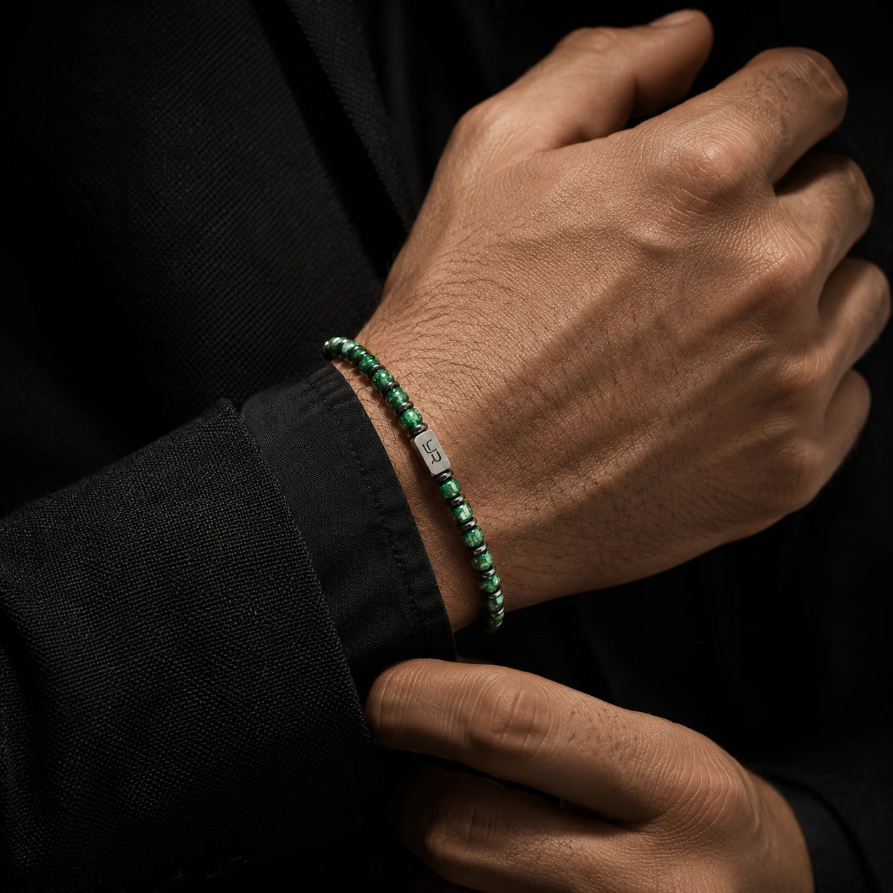 L&X Green Liuli Hematite Bracelet – 4MM Handcrafted Bracelet for Men & Women