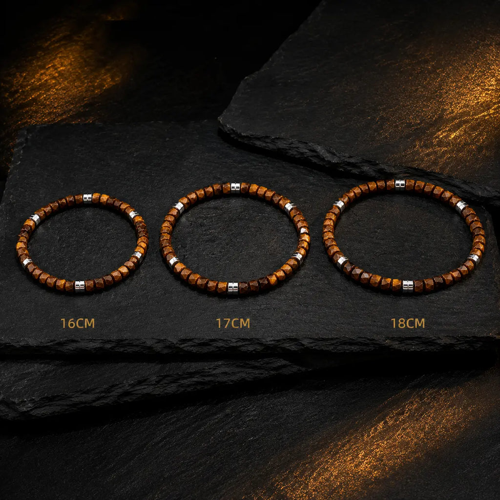 Handcrafted Natural Tiger Eye Bracelet – 5mm Faceted Beads