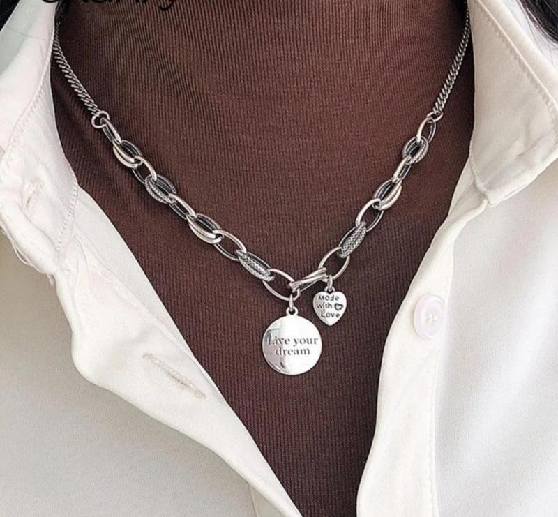 "Live your dream" LOVE S925 Silver Necklace for Men Women