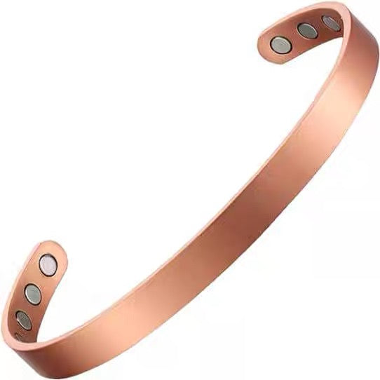 2-Pack Vintage Pure Red Copper Magnetic Bracelet for Men Women