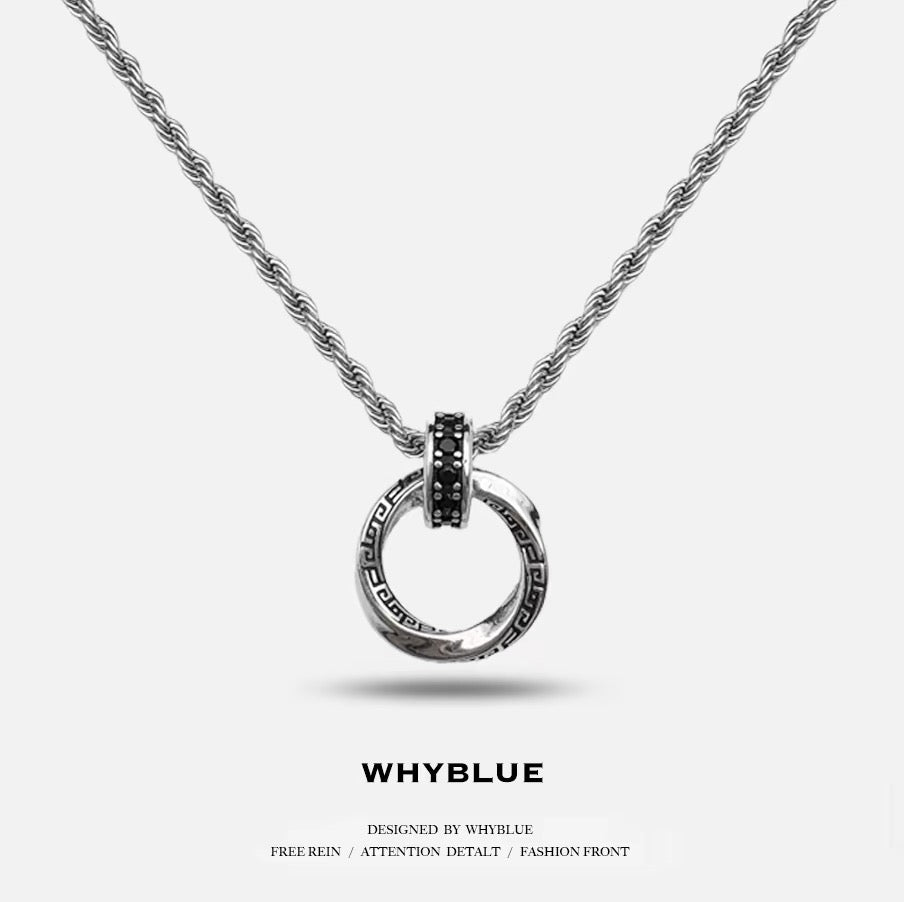 Möbius strip xiang lian high-end fashion hip-hop necklace