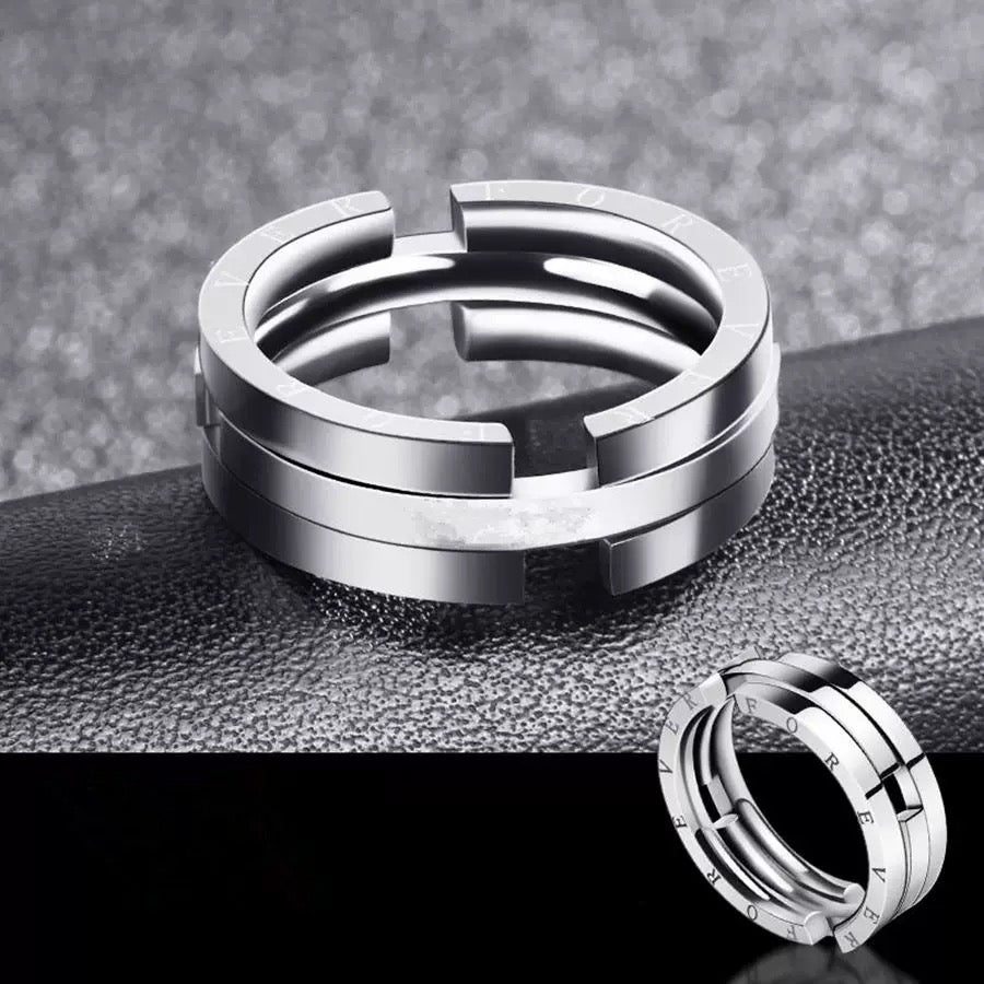 3-in-1 Convertible Ring-to-Necklace | Silver Bead Bracelet | Round Pendant / Ring | Unisex Titanium Steel Jewelry