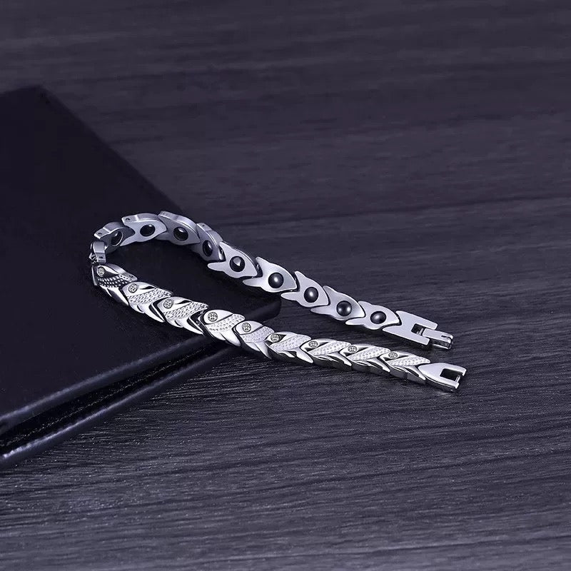 2-Pack Men’s Solid Silver Cuban Link Bracelet | 7mm Width | Hand‑Polished Finish | Trendy Heavyweight Jewelry