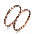 2-Pack Magnetic Copper Therapy Bracelet | Adjustable Cuff Bangle | Unisex Hand‑Polished Wellness Jewelry