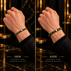 L&X Natural Nephrite Jade & Hematite Cube Bracelet — S925 Silver