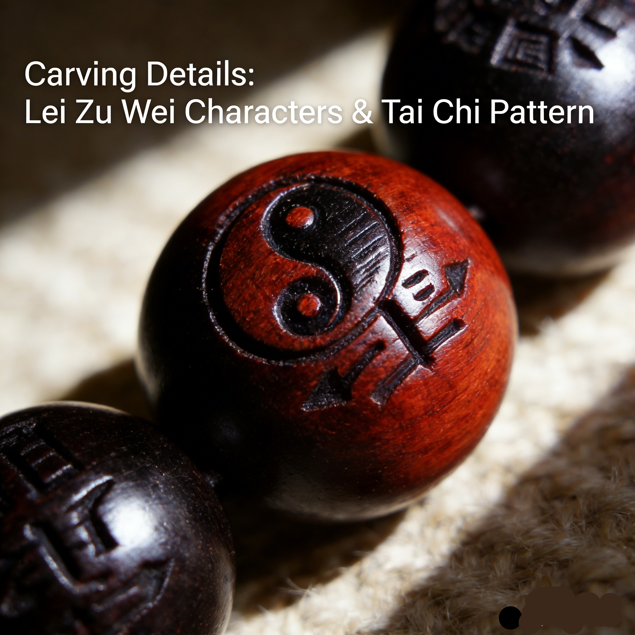 Taoist Bracelet Handmade Natural Lightning-struck Wood Daoist Jewelry From China