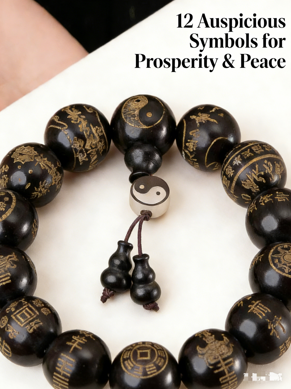 Taoist Purple Sandalwood Lucky Bracelet Taoist Handmade Chinese Jewelry