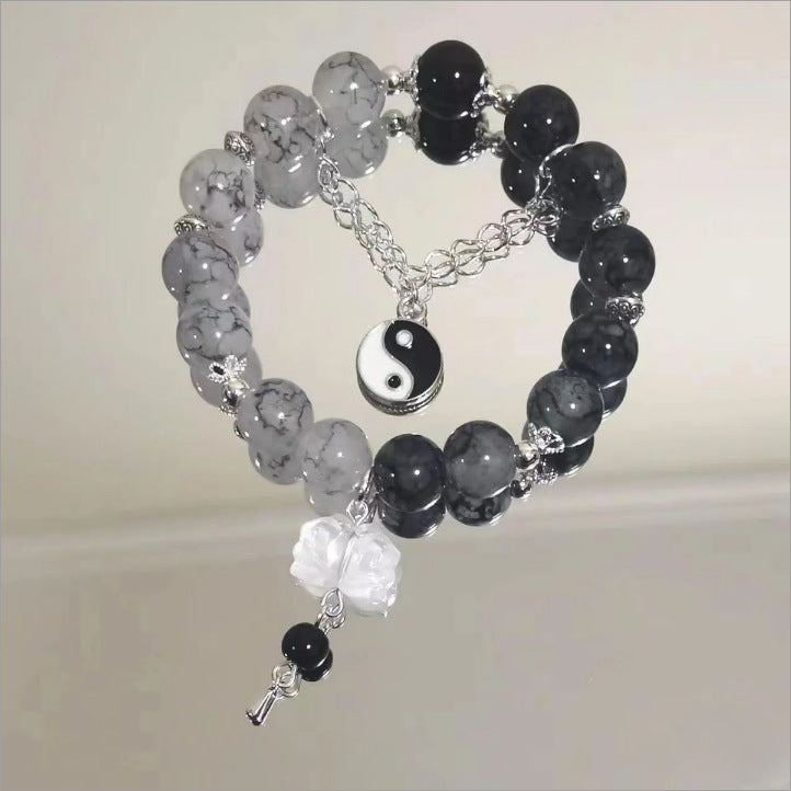Taoist Tai Chi Bracelet for Men Women Chinese Taoist Prayer Beads Lucky Jewelries from China