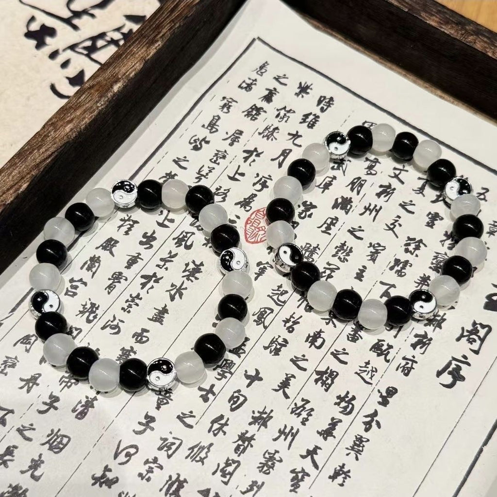 Taoist Tai Chi Bracelet for Men Women Chinese Taoist Prayer Beads Lucky Jewelries from China