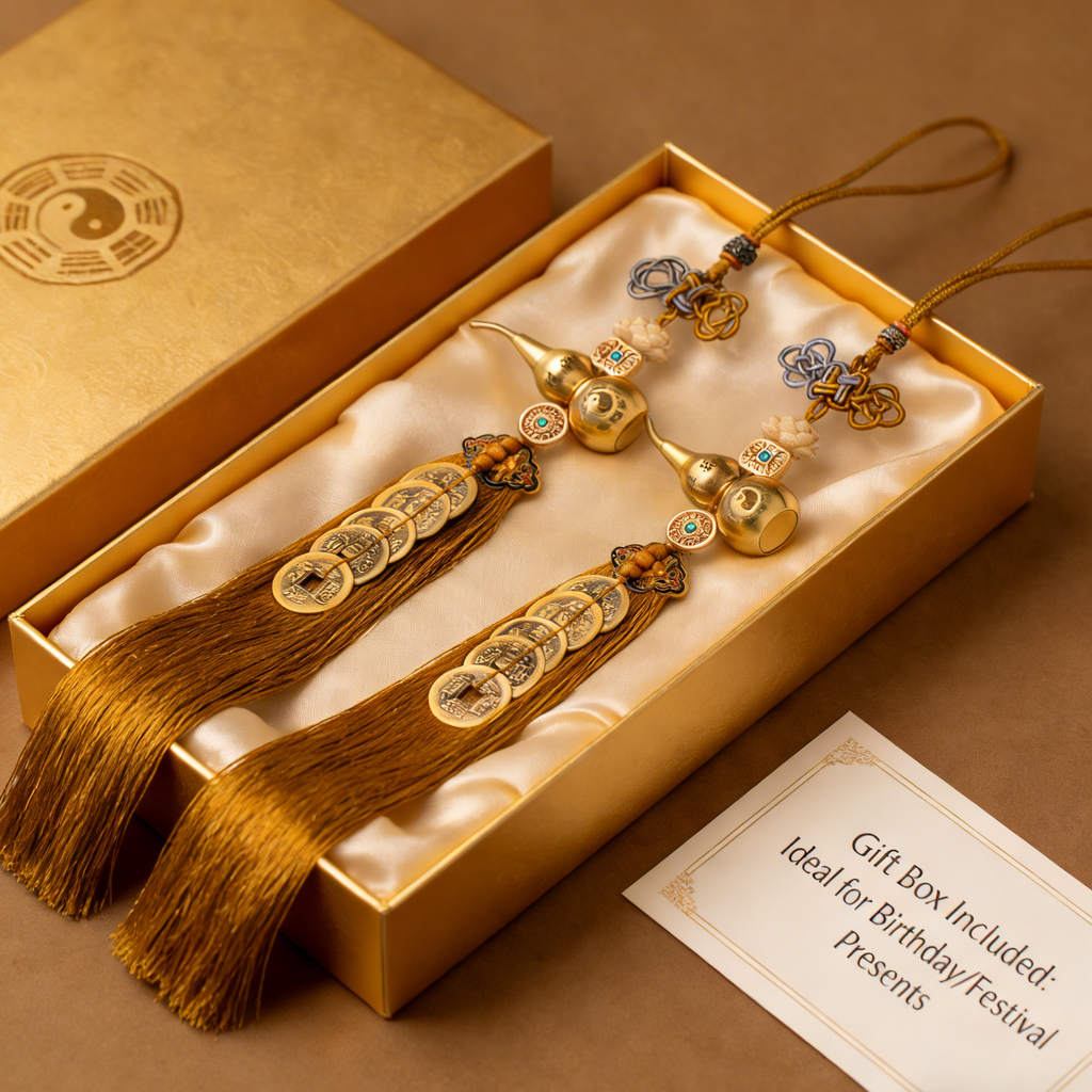 Ĉina taoista kukurba pendjuvelo el latuno, persikligno, ĉina taoista juvelo, fengŝuja juvelo