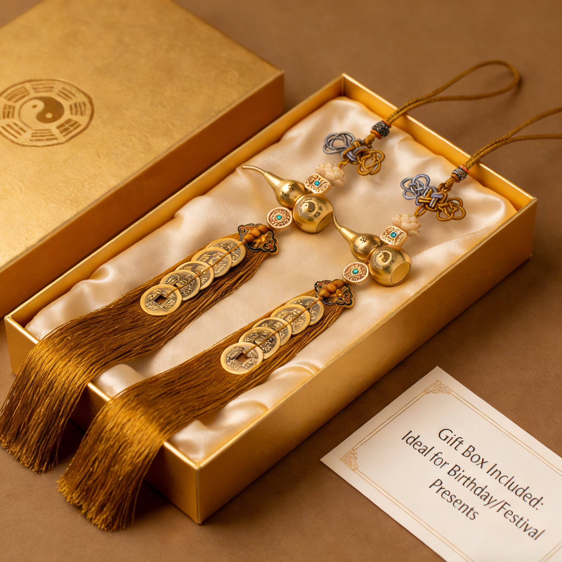 Ĉina taoista kukurba pendjuvelo el latuno, persikligno, ĉina taoista juvelo, fengŝuja juvelo