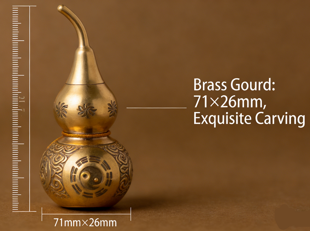 Ĉina taoista kukurba pendjuvelo el latuno, persikligno, ĉina taoista juvelo, fengŝuja juvelo