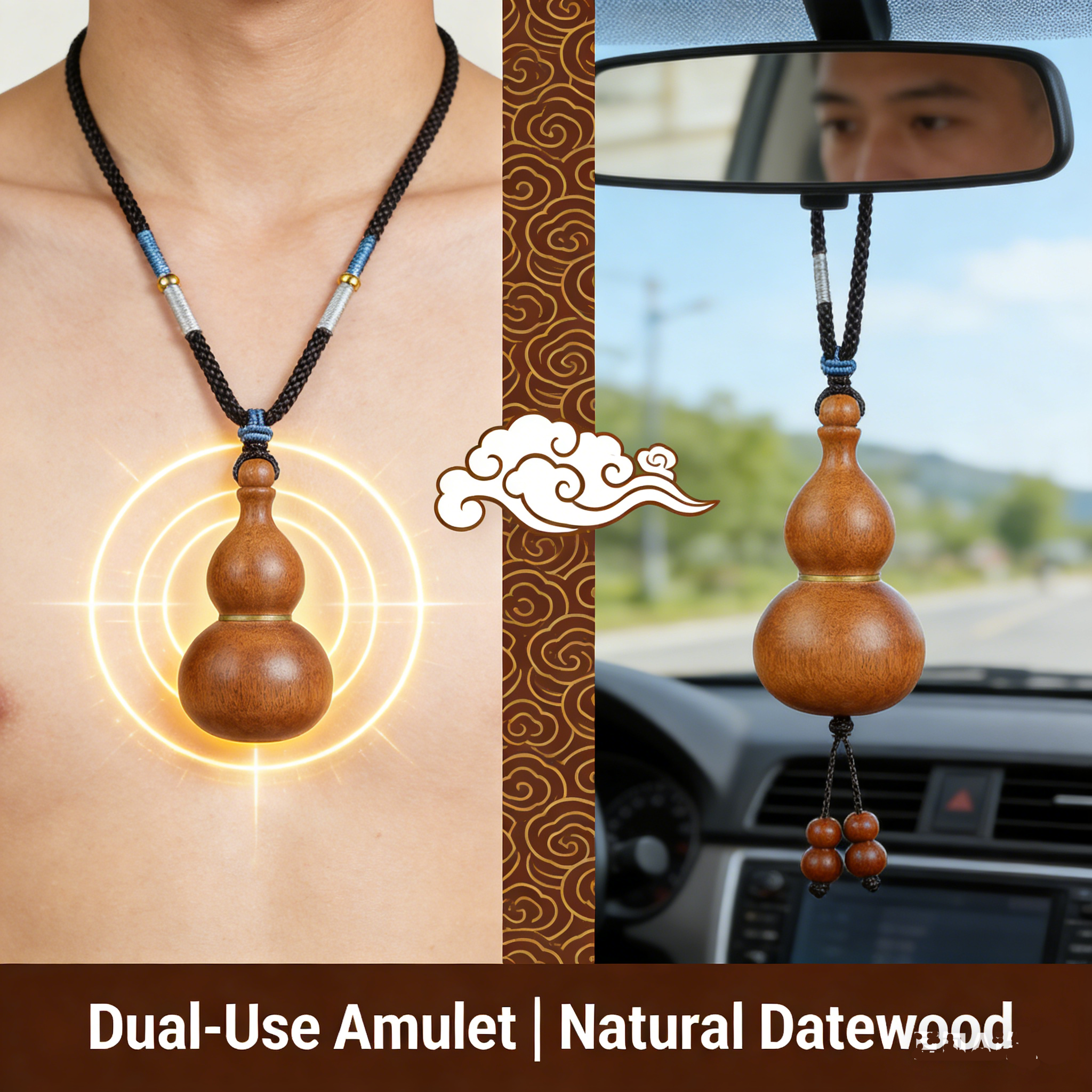 Taoist ornaments ethnic jewelry Chinese Taoist gourd jewelry feng shui Daoist jewelry