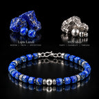 Lapis Lazuli Hexagon Bracelet with S925 Silver