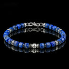 Lapis Lazuli Hexagon Bracelet with S925 Silver