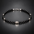 Complete natural black spinel bracelet with S925 silver
