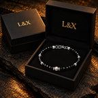 Black spinel bracelet in L&X gift box