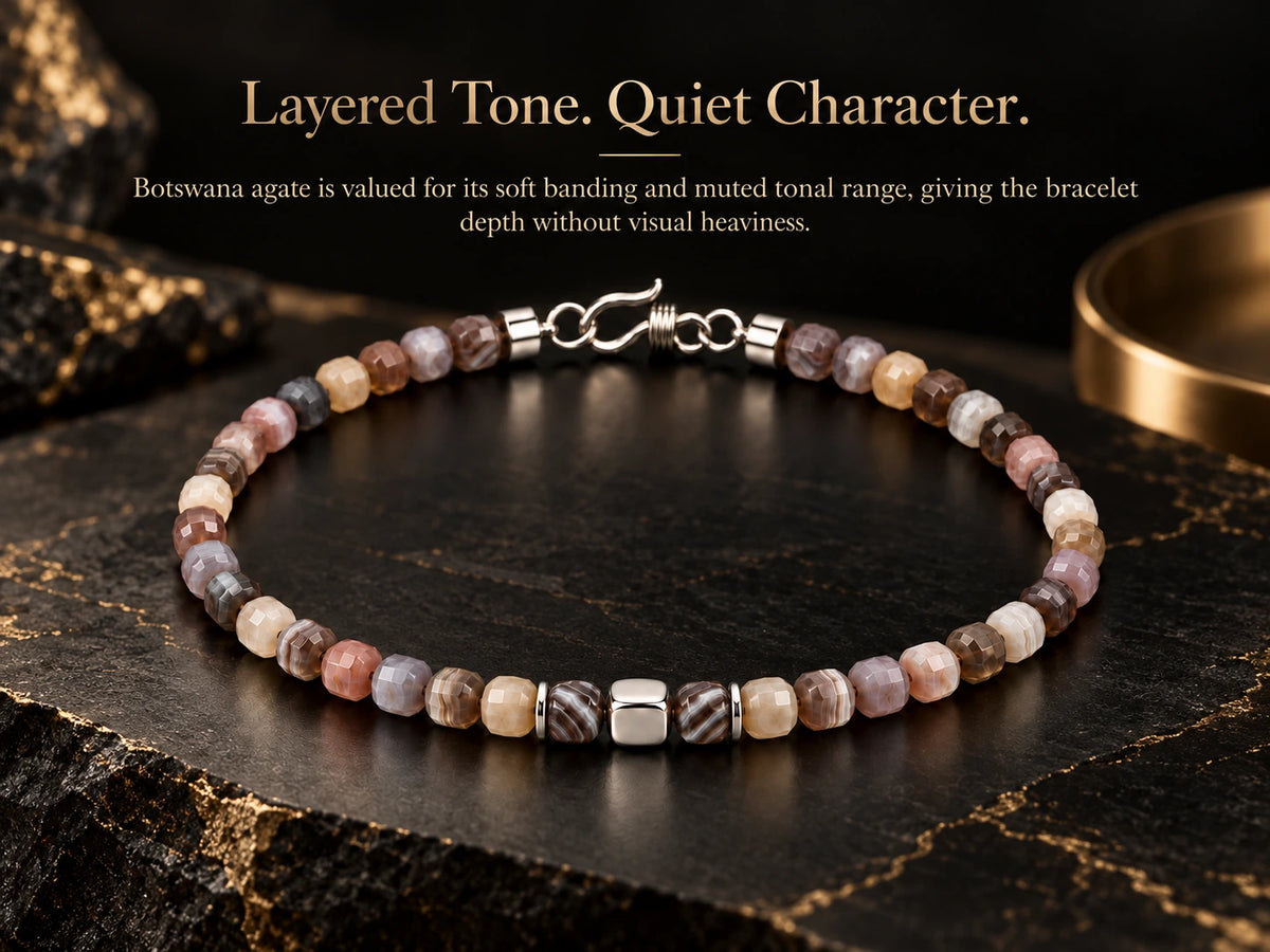Botswana agate layered tone and material story