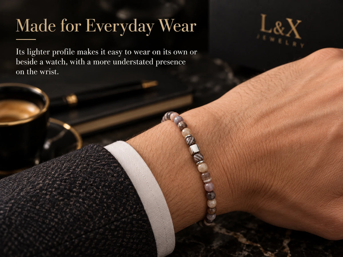 Botswana agate bracelet everyday wrist styling