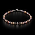 Complete Botswana agate bracelet on black background