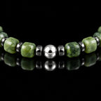 L&X natural nephrite jade hematite bracelet main image 2