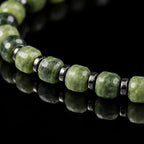 L&X natural nephrite jade hematite bracelet main image 3