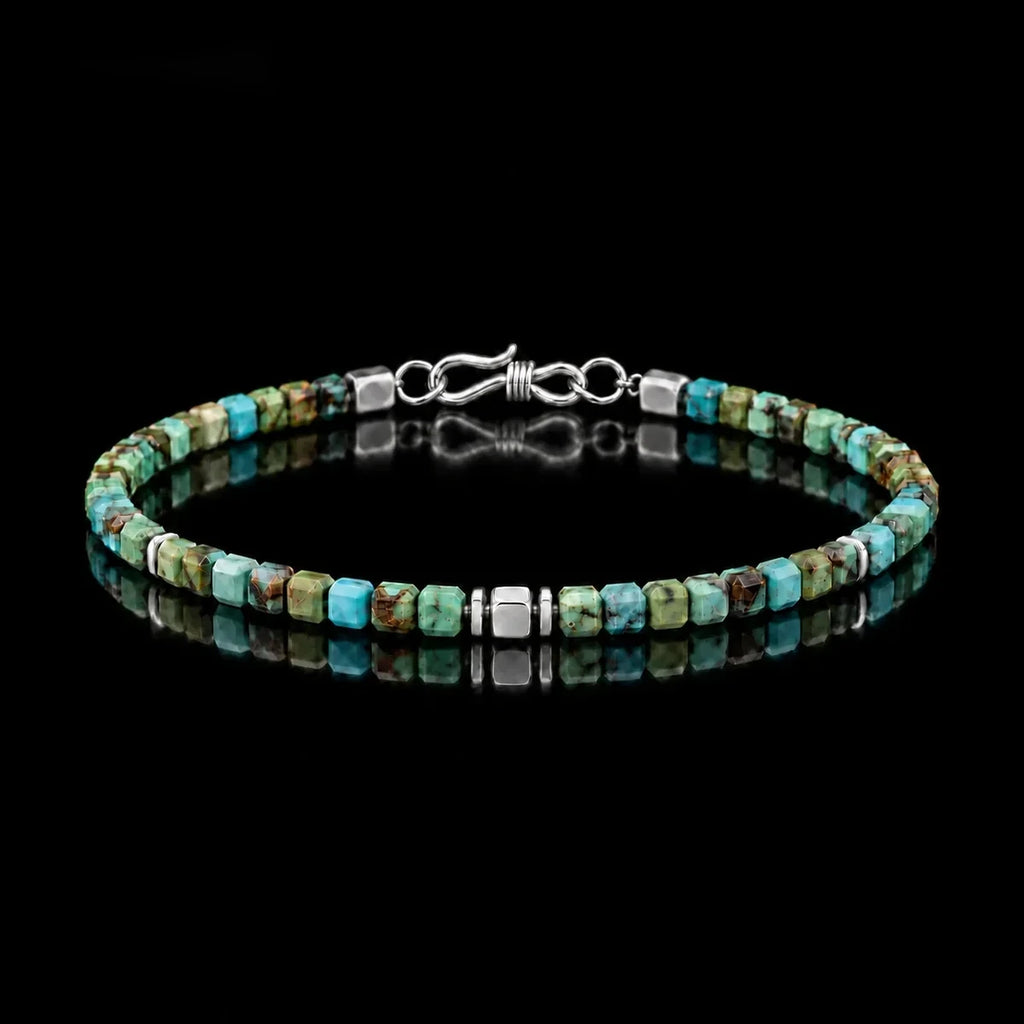 Turquoise Cube Bracelet with S925 Silver