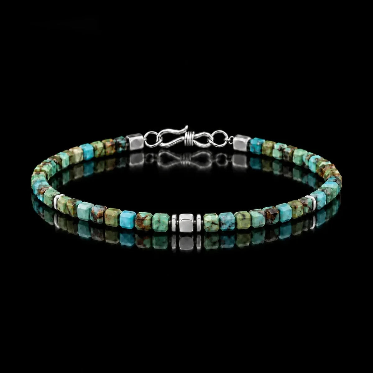 Turquoise Cube Bracelet with S925 Silver